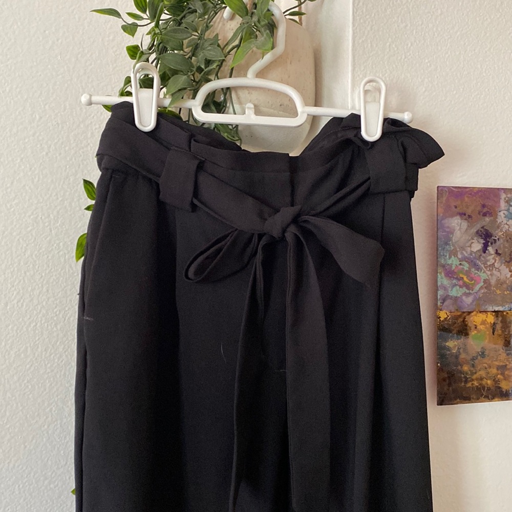 High Waisted Paperbag Ankle Pant - Express